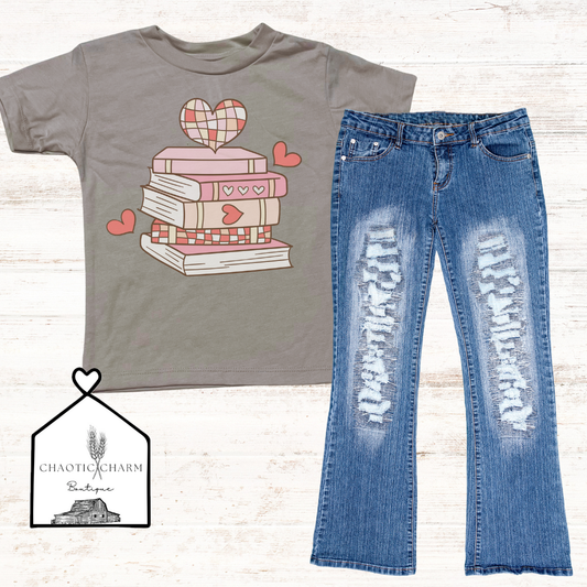 Valentine books t-shirt