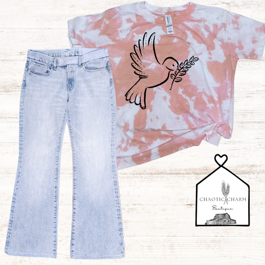 Faith acid wash bleached t-shirt