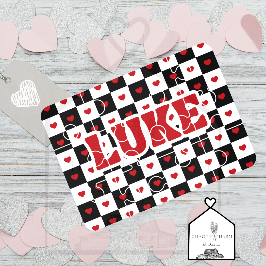 Custom Valentines Name Puzzles 12 pieces