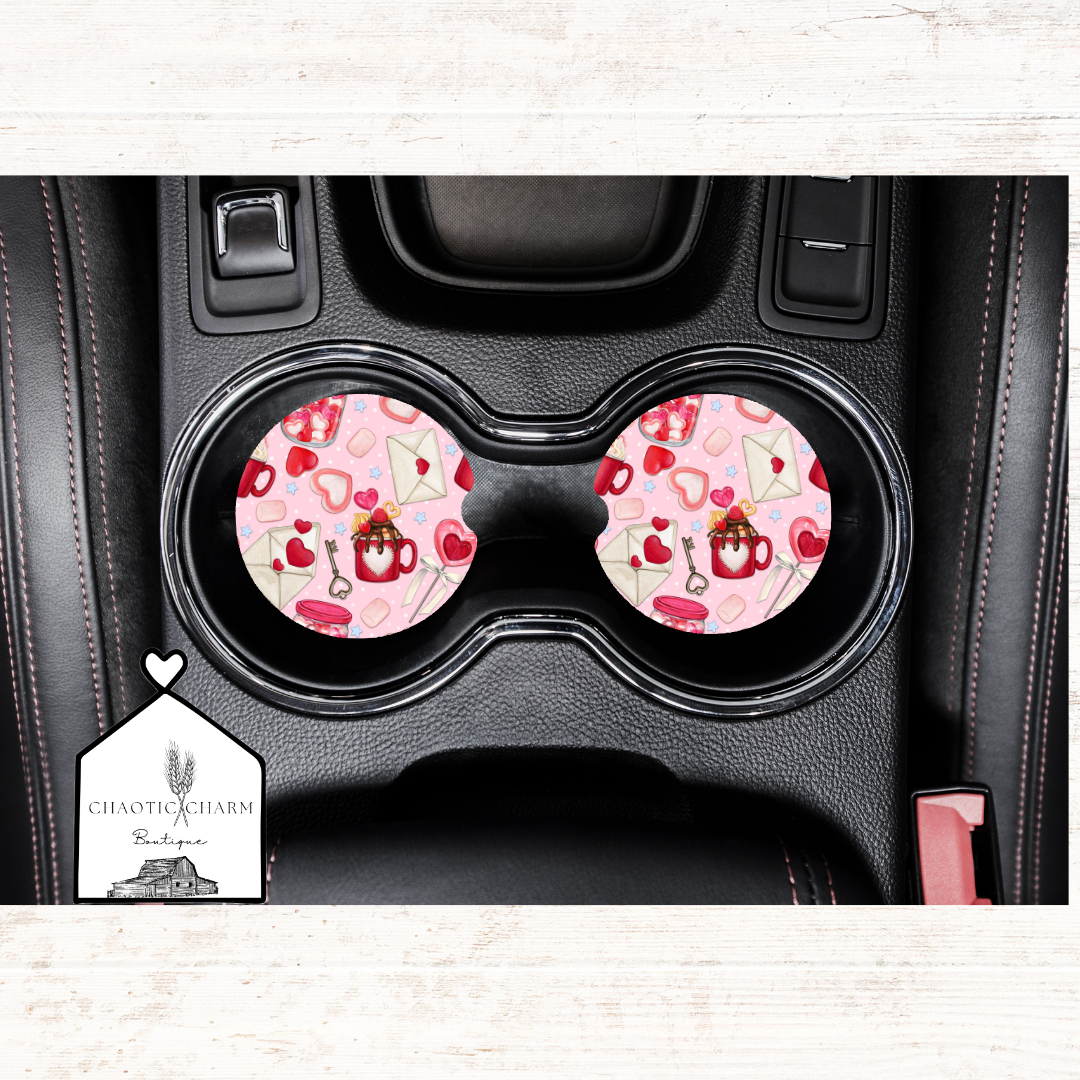 Valentines car coasters