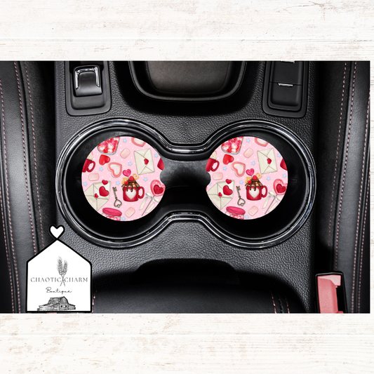 Valentines car coasters