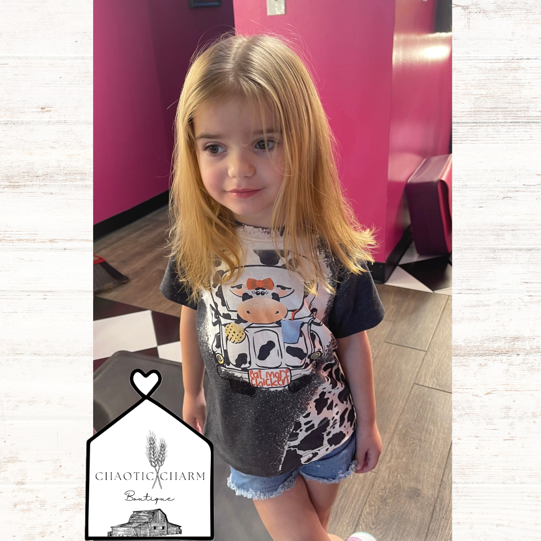 Kids Eat More Chicken Bleached T-Shirt
